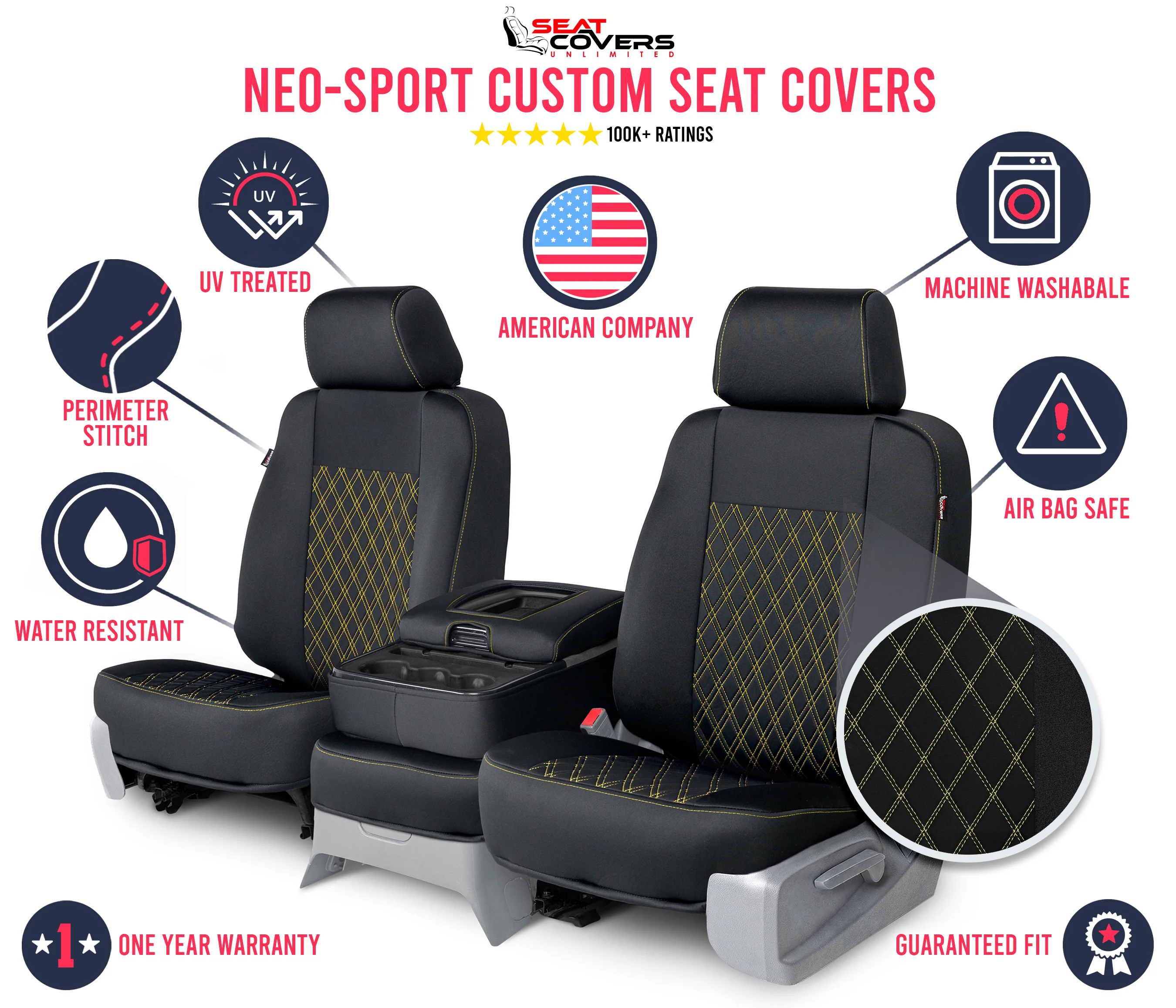 Neo-Sport - Quilted Custom Seat Covers - Image 100