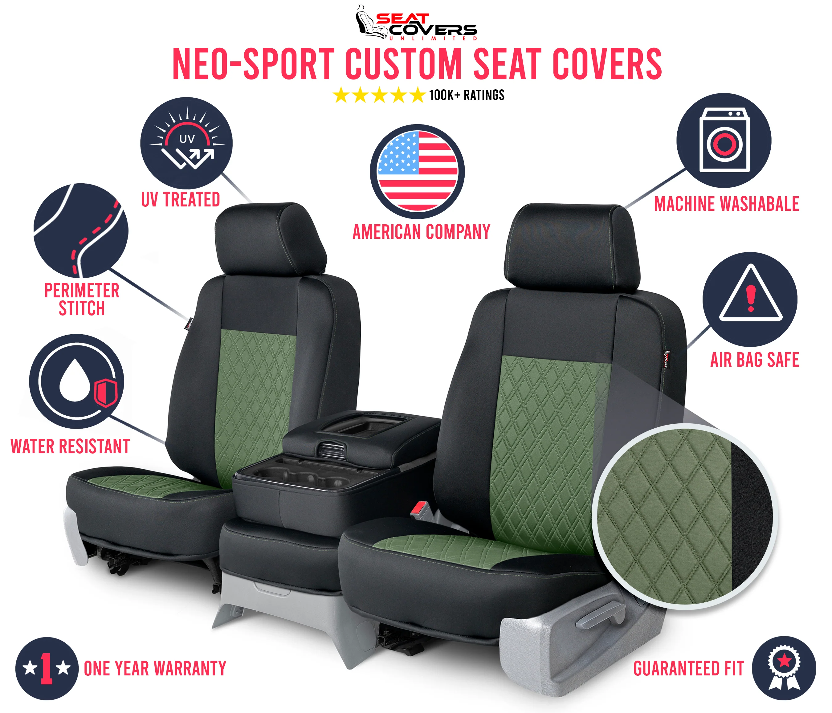 Neo-Sport - Quilted Custom Seat Covers - Image 104