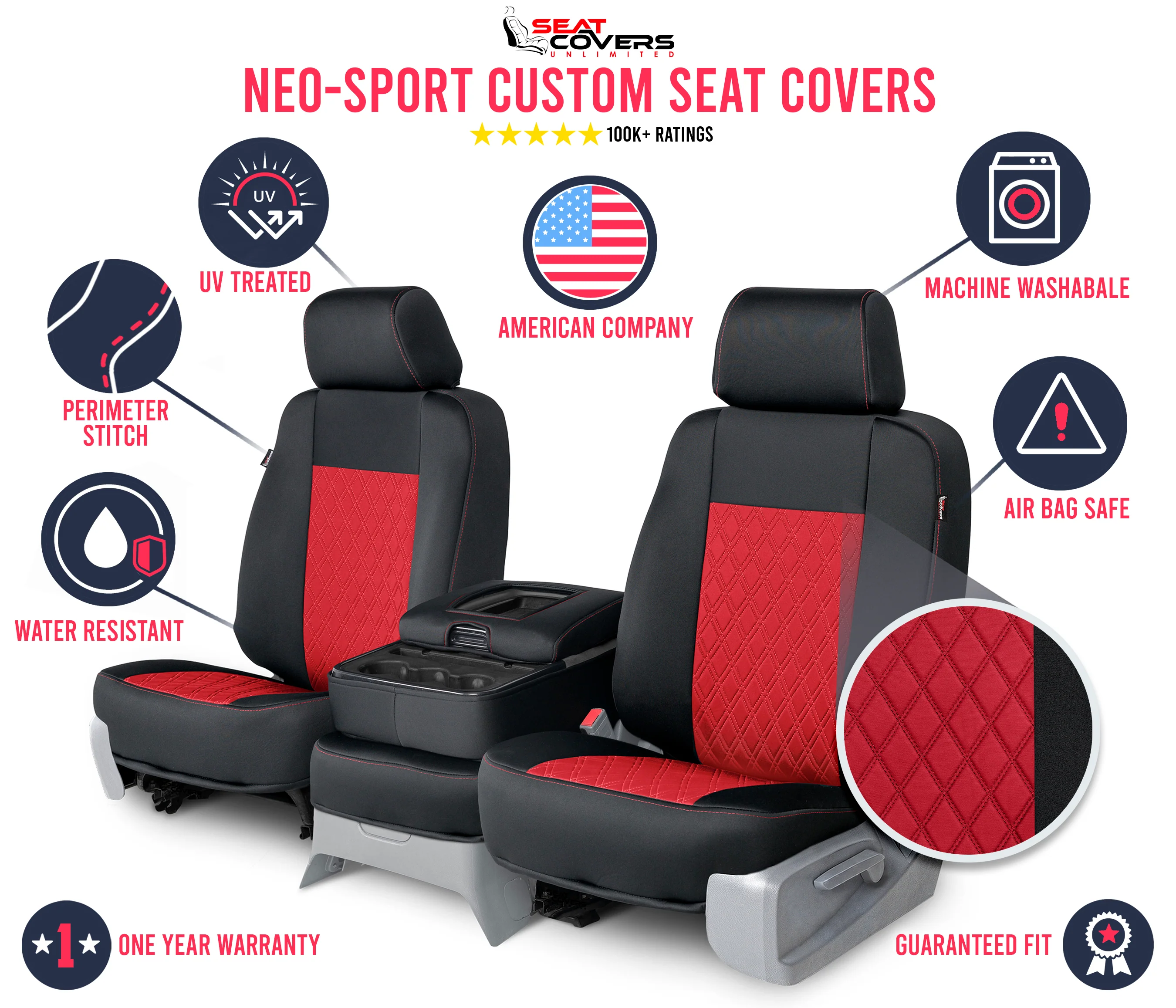 Neo-Sport - Quilted Custom Seat Covers - Image 108