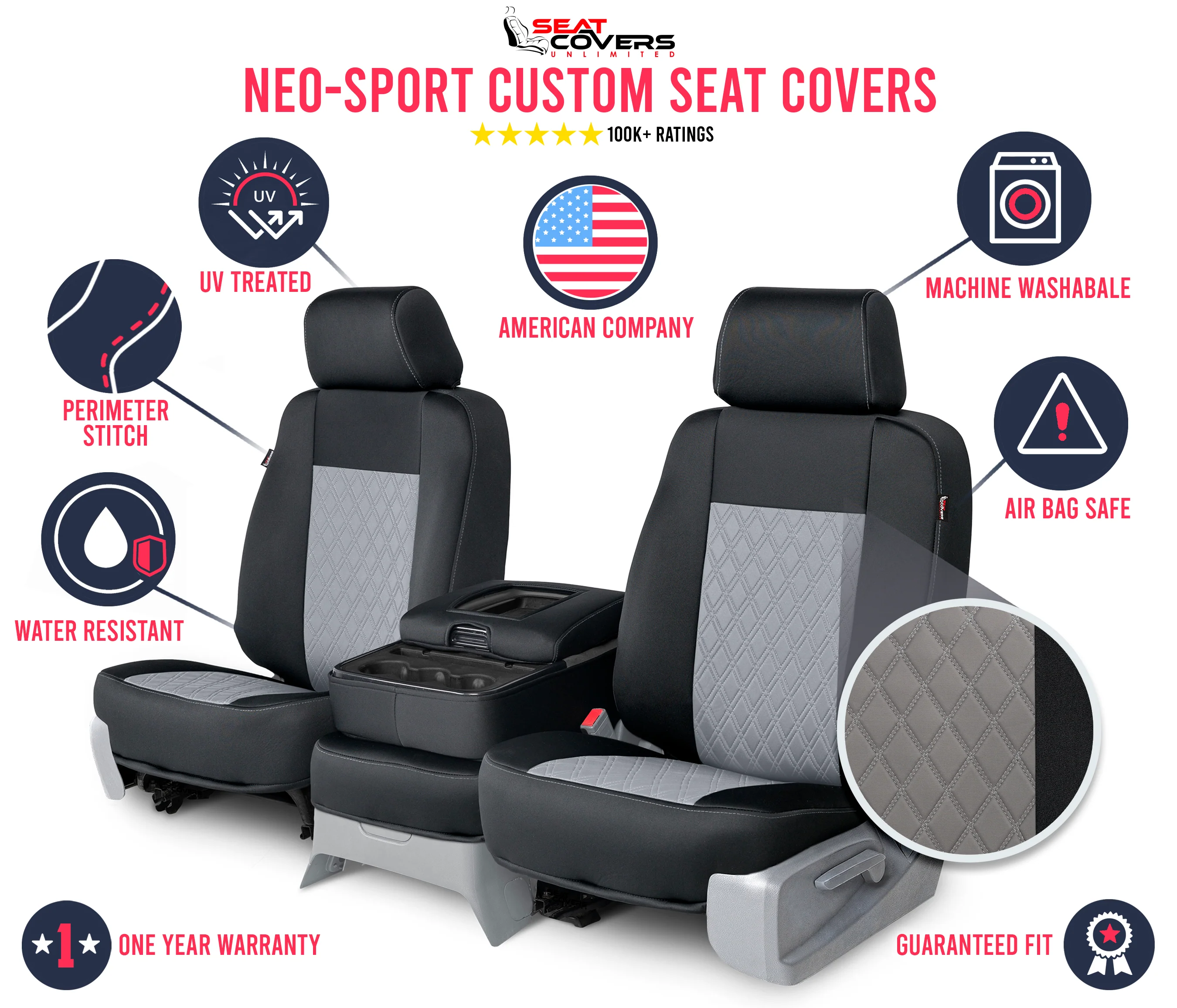 Neo-Sport - Quilted Custom Seat Covers - Image 109