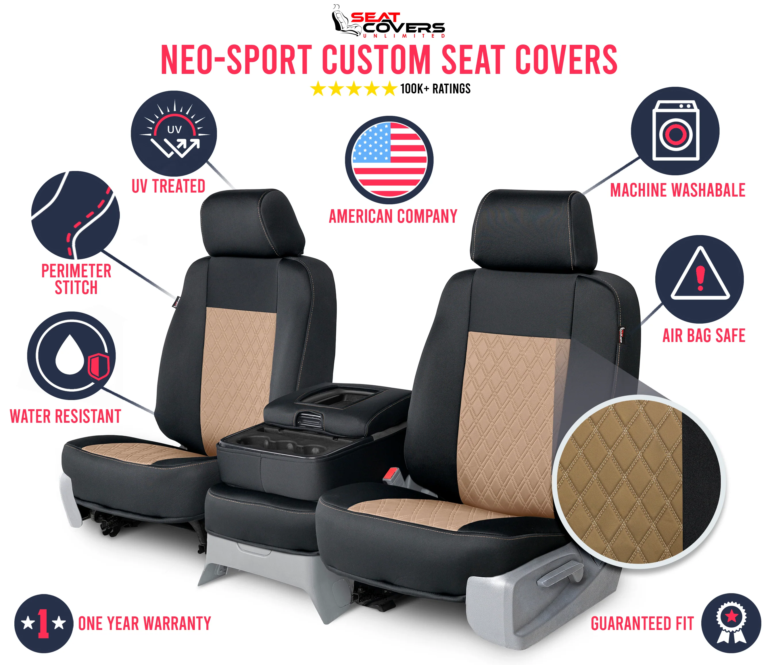 Neo-Sport - Quilted Custom Seat Covers - Image 110