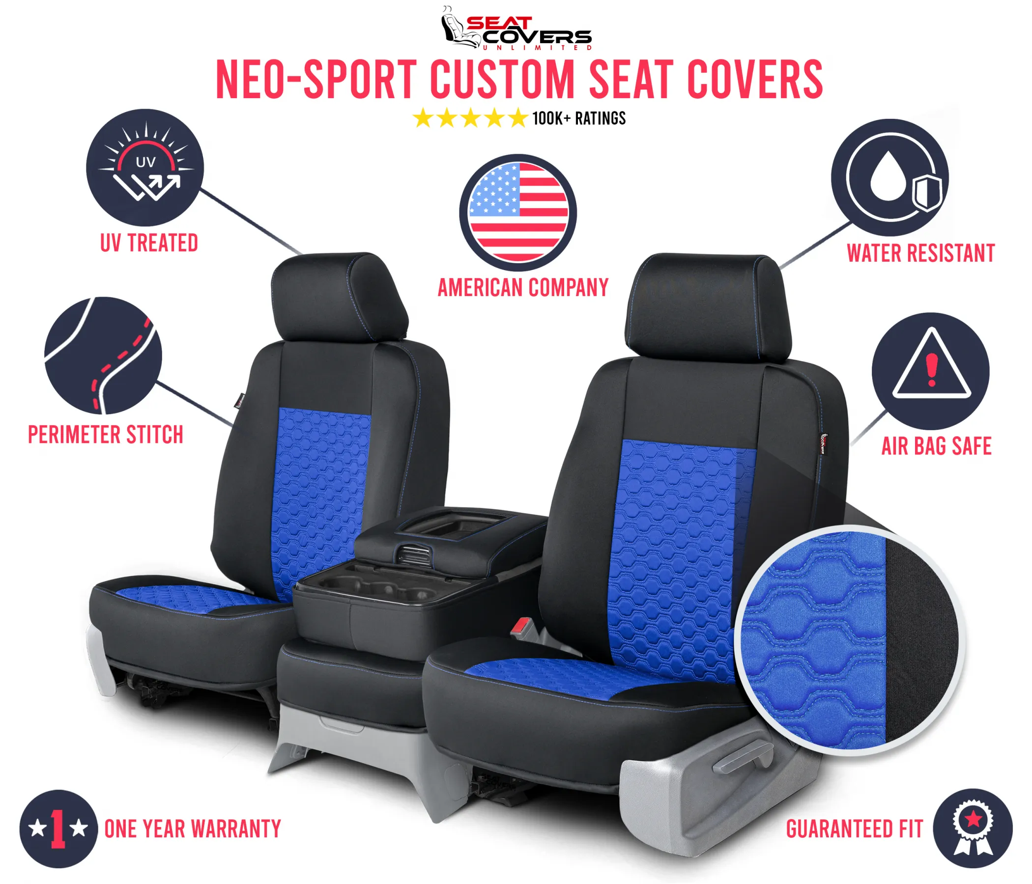 Neo-Sport - Quilted Custom Seat Covers - Image 77