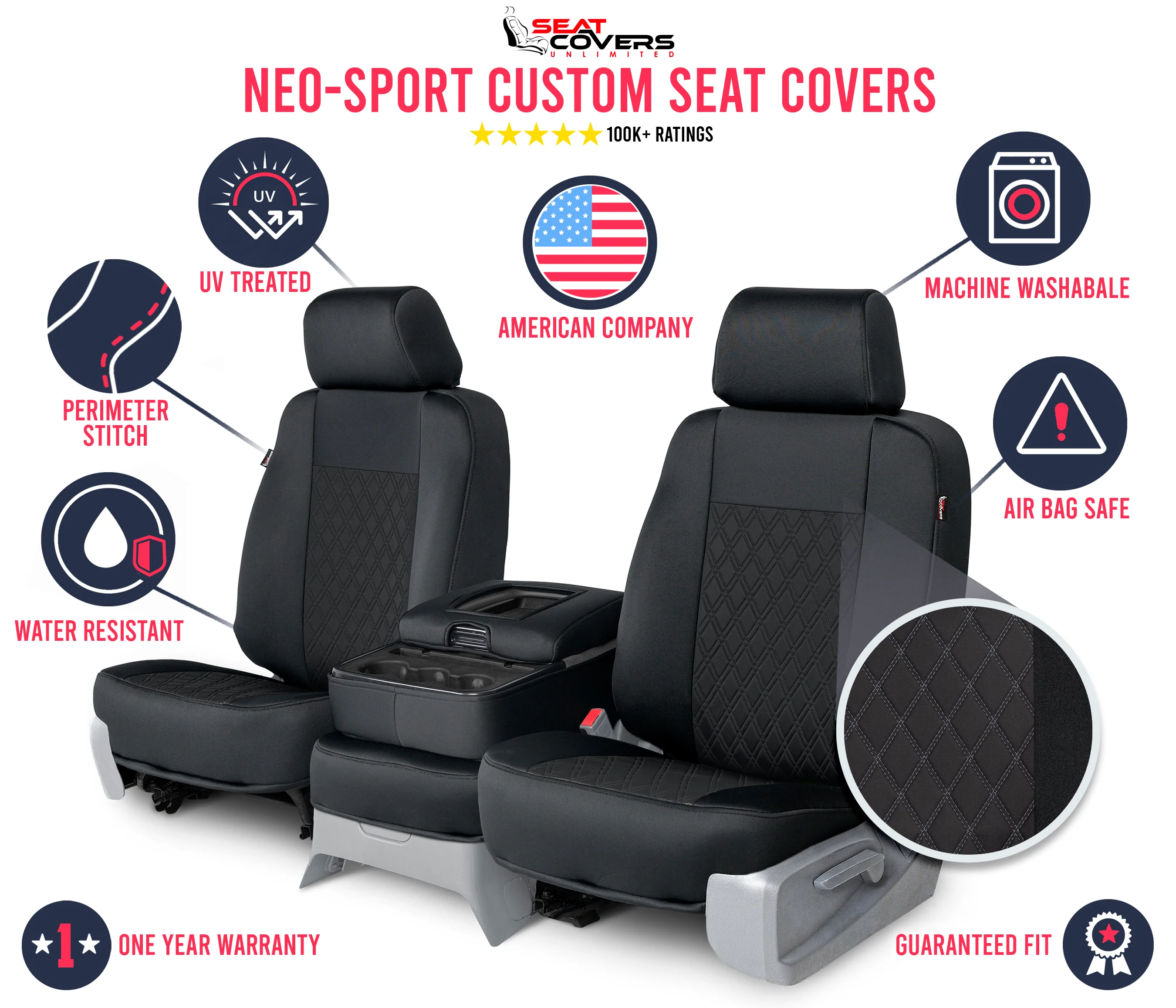 Neo-Sport - Quilted Custom Seat Covers - Image 89