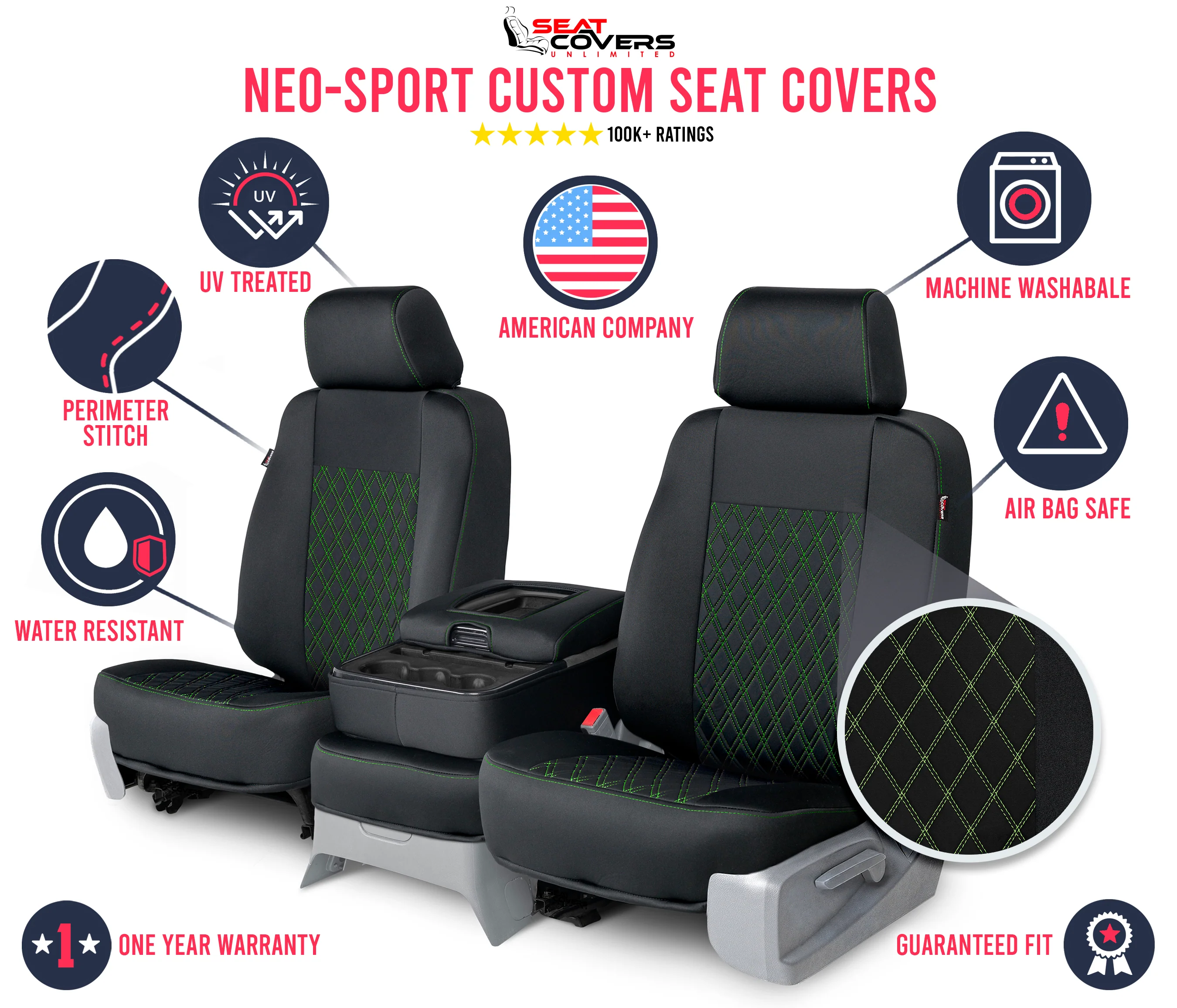 Neo-Sport - Quilted Custom Seat Covers - Image 92