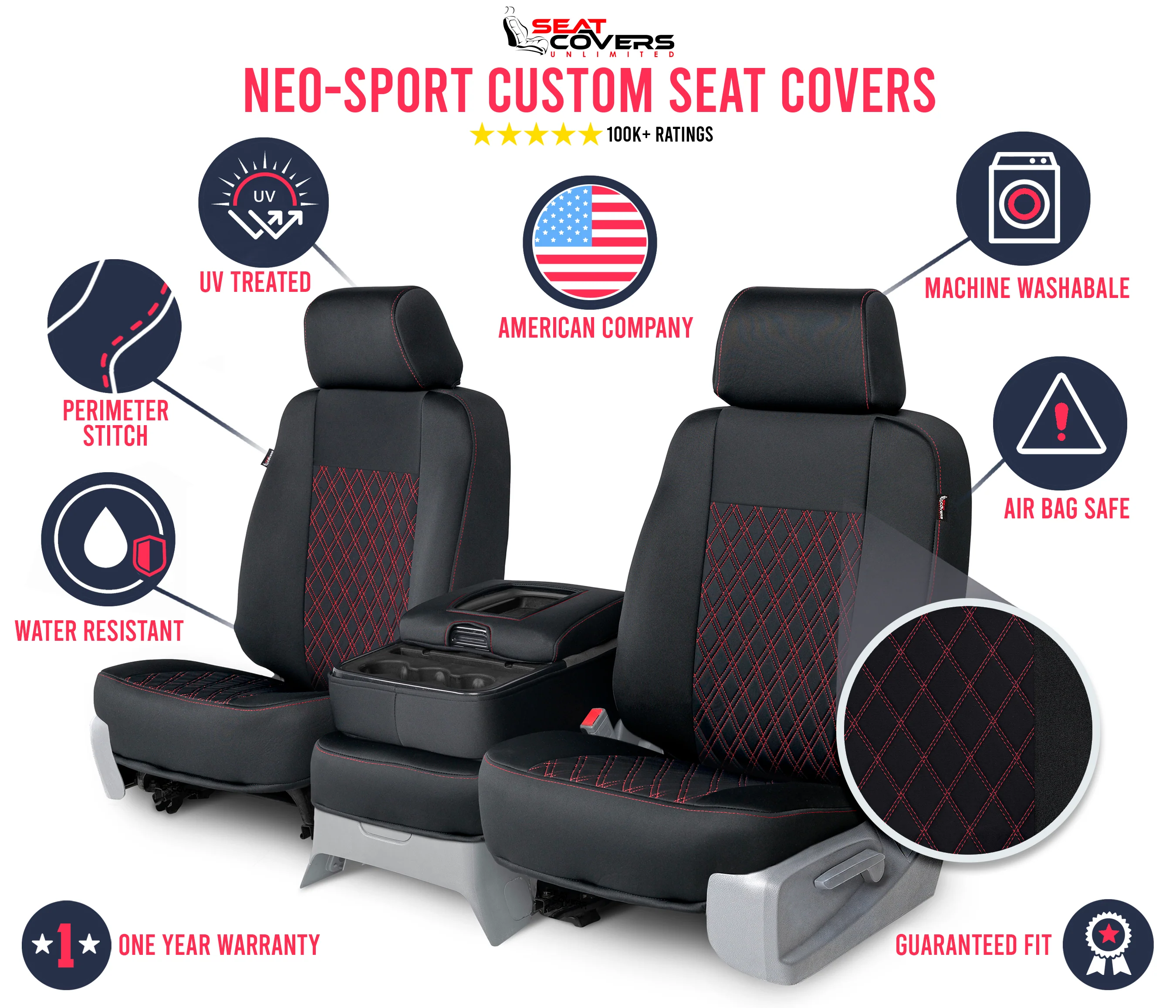 Neo-Sport - Quilted Custom Seat Covers - Image 96
