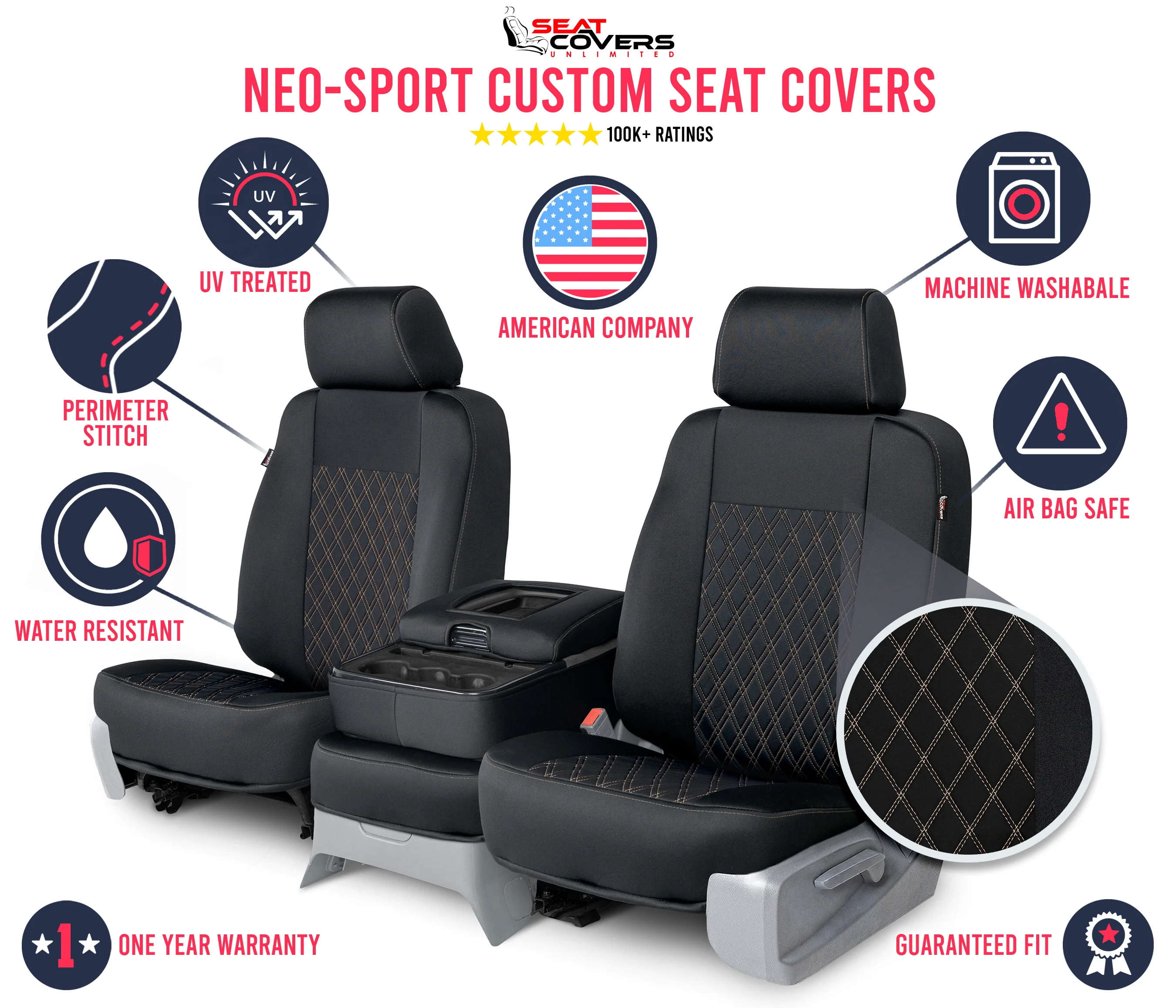 Neo-Sport - Quilted Custom Seat Covers - Image 97