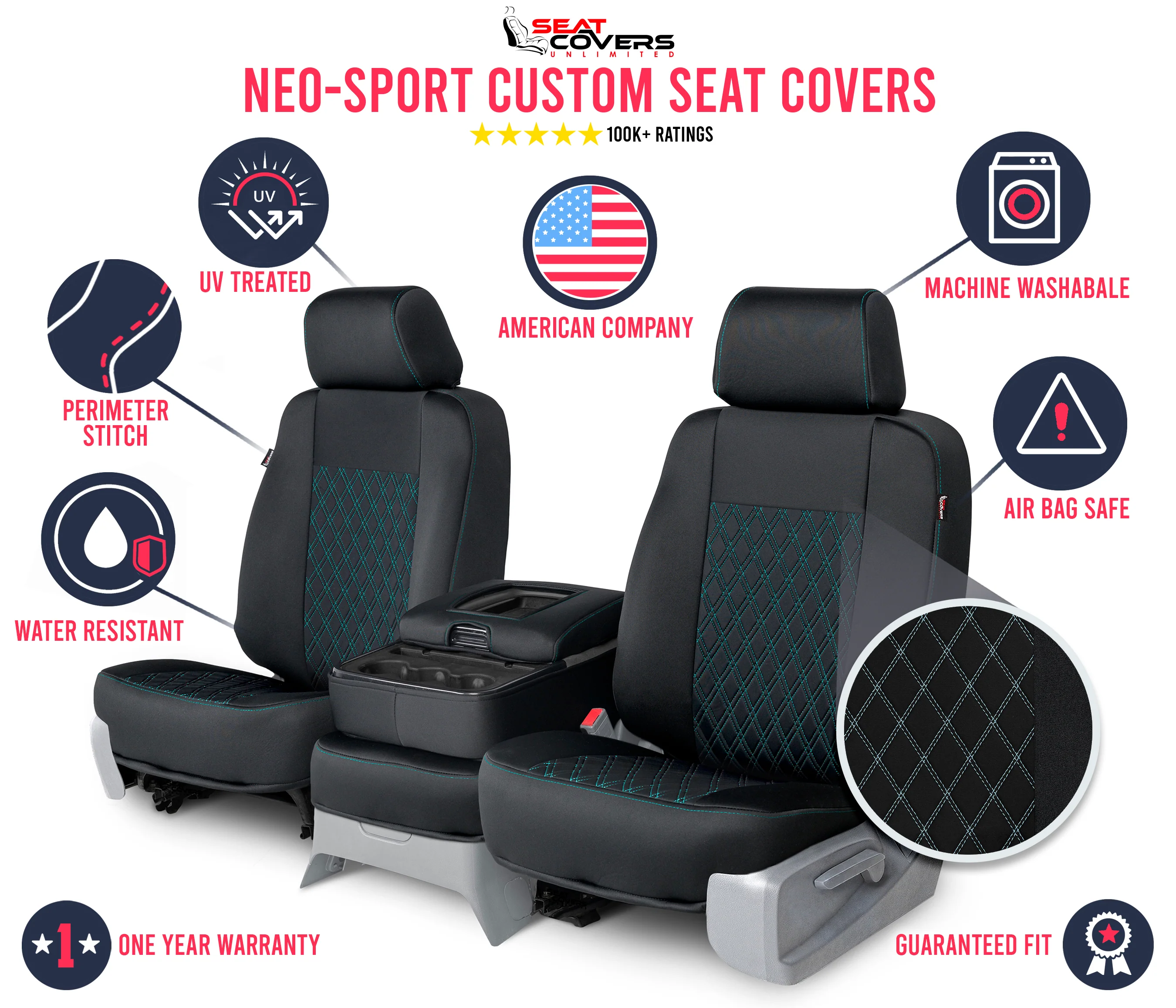 Neo-Sport - Quilted Custom Seat Covers - Image 98