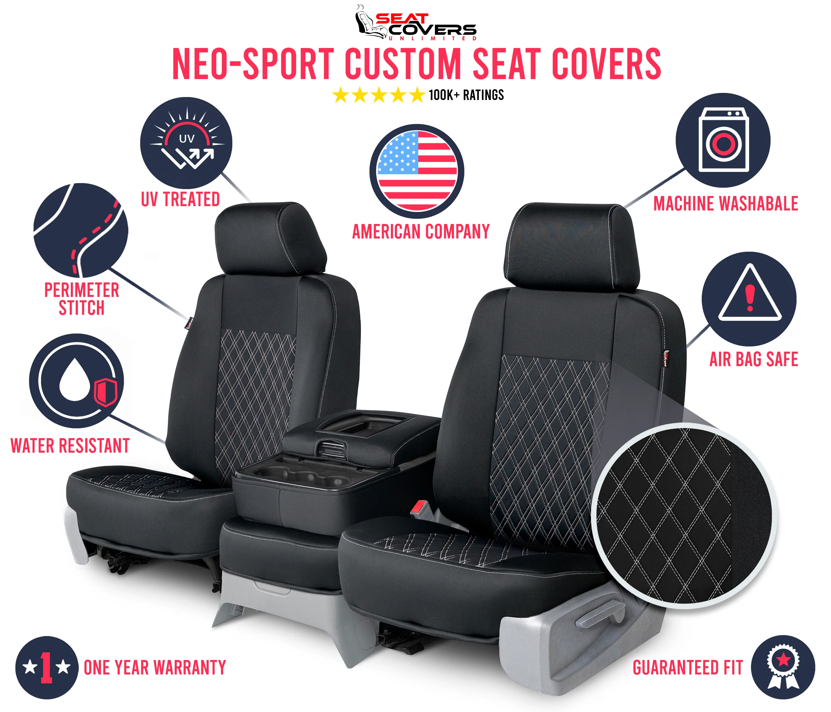 Neo-Sport - Quilted Custom Seat Covers - Image 99